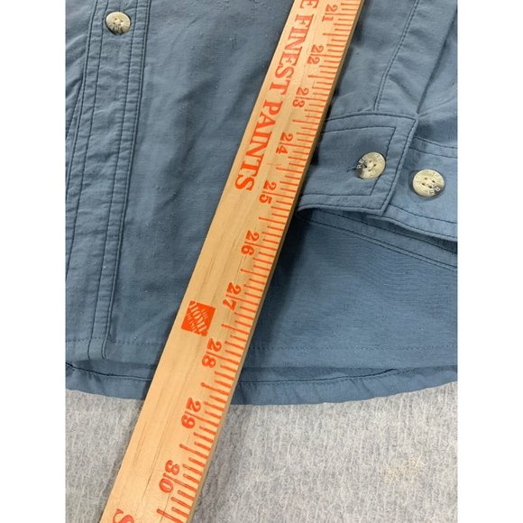 REI Nylon UPF 50+ Solid Breathable Button Down Shirt (Men's Large) Blue - Picture 6 of 11